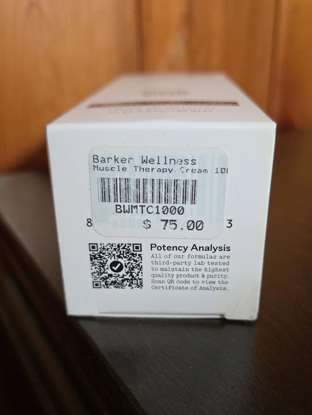 Barker Wellness Co Muscle Therapy Cream